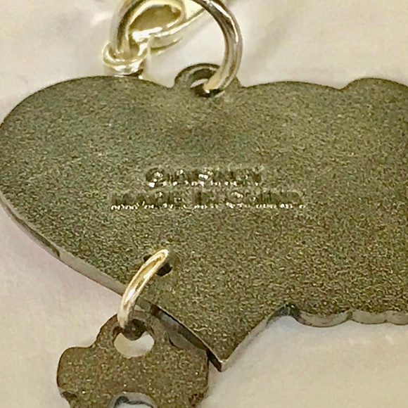 Vintage Disney Minnie Mouse Heart Purse Charm Clip On Zipper Pull Bag Signed - Picture 5 of 8